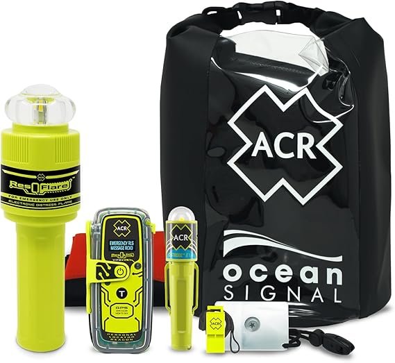 ResQLink View RLS GPS PLB & ResQFlare USCG Approved Electronic Distress Flare Premium Safety Kit - I