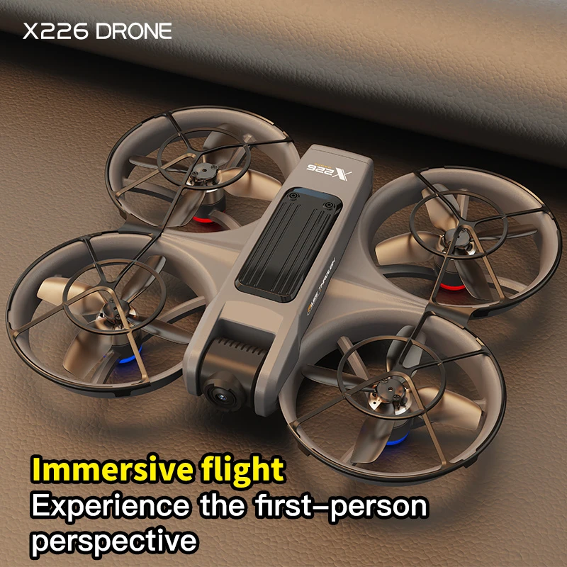 Brand New Foldable Drone with VR Glasses - HD Dual Cameras, High-quality Remote Control, Brushless M
