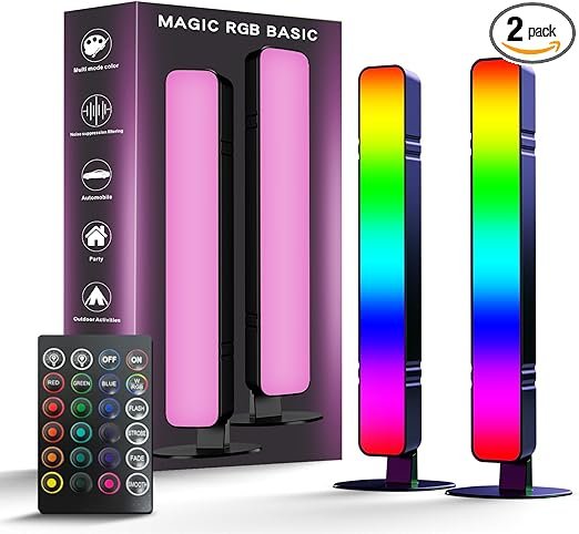 LED Light Bar, Music Sync RGB Light Bar, USB Ambient Lamp, Color Changing Gaming TV Backlight with R