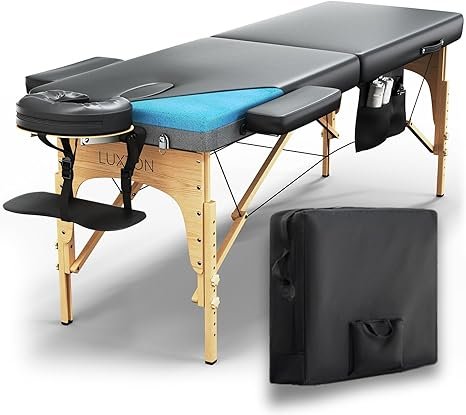 Luxton Home Memory Foam Massage Table Premium Portable Foldable Massage Bed Height Adjustable 72 Inc