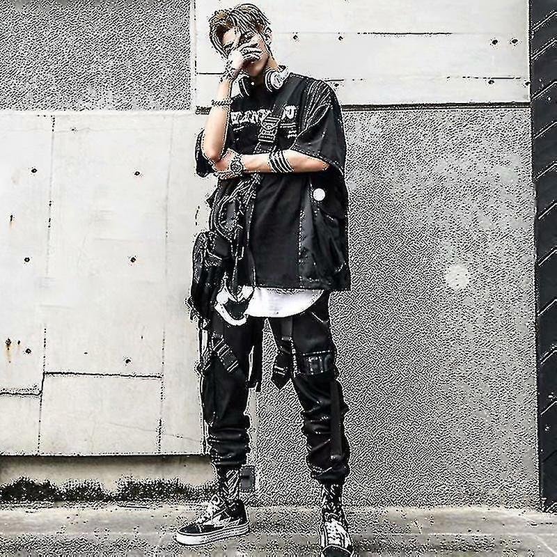 Streetwear Men's Pants Pocket Loose Men Hiphop Fashion Joggers Pants Trousers Men Casual Fashio