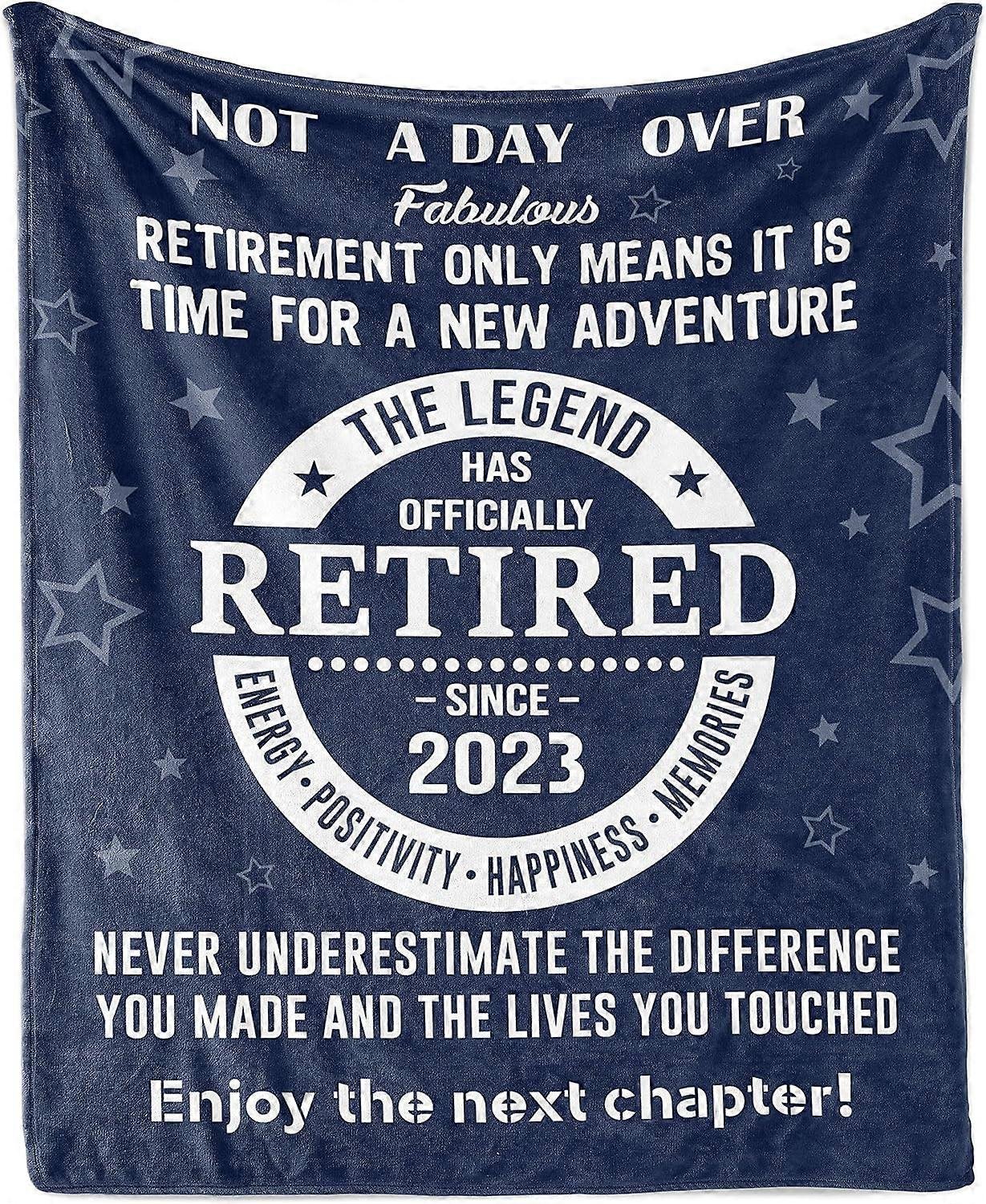Retirement Gifts for Women Men 2023 - Female Mens Retirement Gifts Blanket 60"x50" - Best Retirement