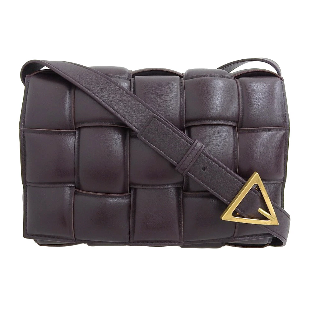 BOTTEGAVENETA Classic Padded Cassette Crossbody Shoulder Bag leather Bordeaux