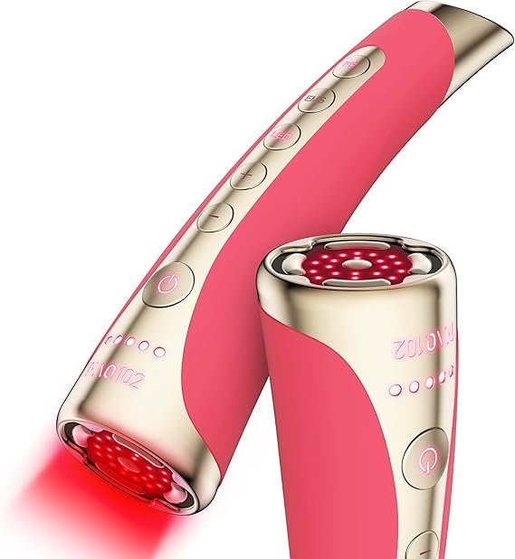 FAQ 102 - with 8 Light Colors - Face Massager - Pink Ruby