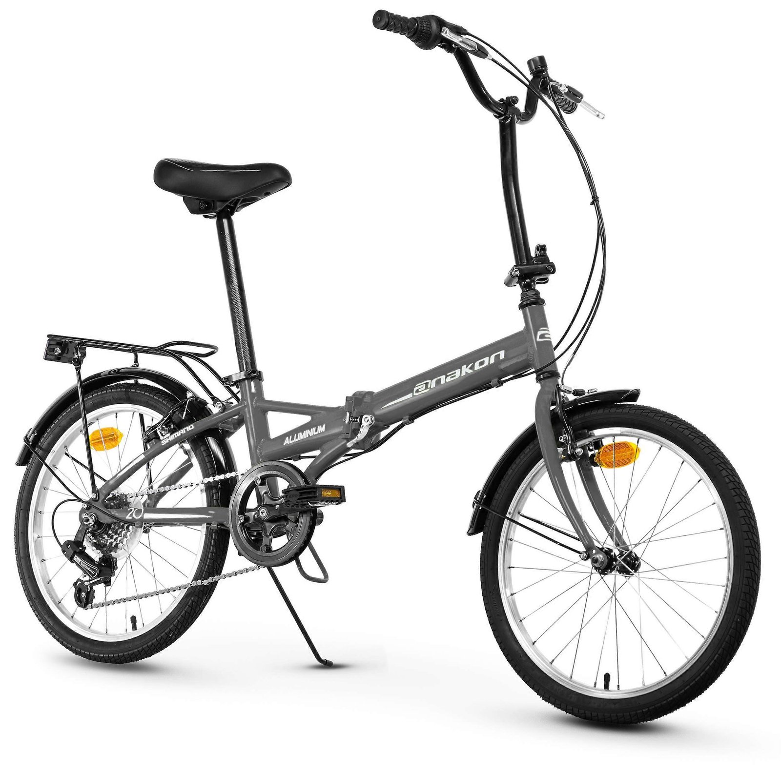 Folding Sport Unisex Adult Folding Bike Grey